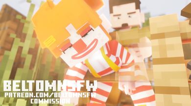 Minecraft - Clown Stuck in Fence (Beltom NSFW)