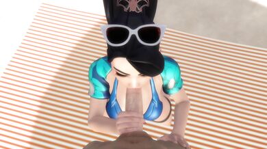 The Naughty Sage Blows on the Beach with a Taste of Salty Cum in Her Mouth!