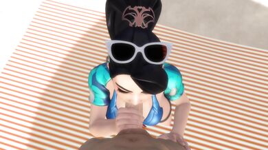 The Naughty Sage Blows on the Beach with a Taste of Salty Cum in Her Mouth!