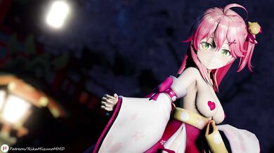 Virtual Babe Rendezvous - Sakura Miko, the Sensual Dancing Priestess in Gokuraku Jodo