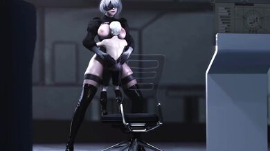 Hentai Porn: The Adventures of 2B and the Shrunkened 9s