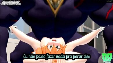 Renomeie este vídeo porno hentai como Momo e Kendo, seus primeiros empregos de sidekicks traduzidos em PT-BR