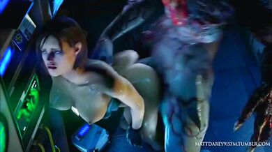 Jill Valentine meets the Tyrant (Outfit RE3) in a Sexual Encounter with Mattdarey91 SFM