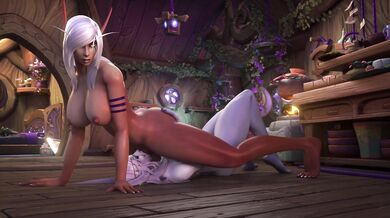 Watch as a beautiful elf gets her appetite whetted by a handsome teenage warrior in this hot and steamy hentai video!