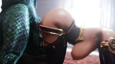 Watch as Curvy Sorceress Ivy Brings Big Backshots to Scaly Lizardman noname55 s Hentai Paradise