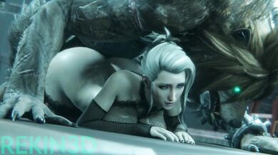 Transforming into a sexy werewolf, he ravishes his mate in the woods