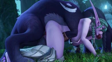 Sexy cosplay girl gets down and dirty with her toy in the park at midnight