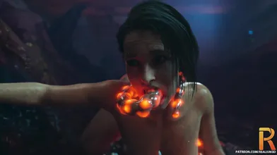Porn star Jill is taken by the tentacles of a giant octopus in this erotic hentai fantasy