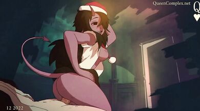 Watching this sexy MILF get fucked by Santa Claus on Christmas Eve will give you a huge Queen Complex