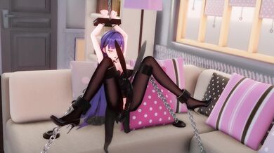 Miaoshaquan is a horny ghost who likes to fuck bugs and men in this hot hentai video