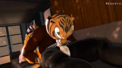The Lion King gets a new Queen, as Simba the king mates with Tigress Master in this forbidden adult cartoon porn parody!