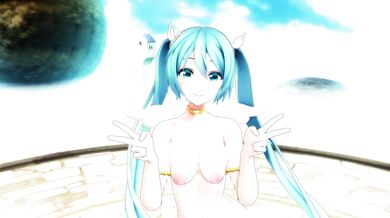 Hatsune Miku gets her pussy stretched by her sexy manga friends!