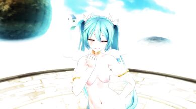 Hatsune Miku gets her pussy stretched by her sexy manga friends!