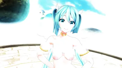 Hatsune Miku gets her pussy stretched by her sexy manga friends!