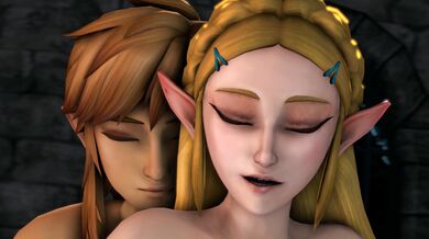 Watch as Link and Zelda stand up to have sex in this high-quality Woozy SF video