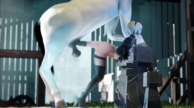 Deep Anal Infiltration in the Barn with The Bartender - A Hentai Story