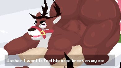 A sexy elf named Mistletoe is ready to fulfill your every desire