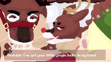 A sexy elf named Mistletoe is ready to fulfill your every desire