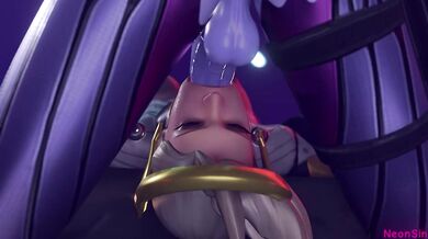 A futa widow named Mercy gets pleasured by NeonSin in this hentai porn video