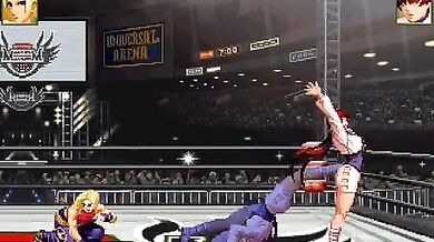 Blue Mary takes revenge on Sherman the Dog in a hot three-way with her best friend!