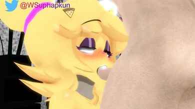 Watch as the horny SFM character gets a blowjob from her sexy partner in this steamy scene!