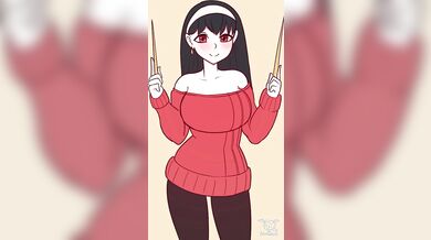 The Yor and Briar, both naked in bed, are making love as they enjoy the artistic skills of their lover Nivaris