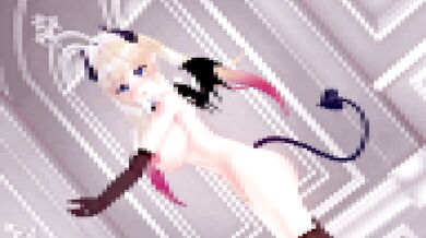 MMD Yuzuki Choco Sexy Vegetable Taste Test in Haniwas Miniature Garden