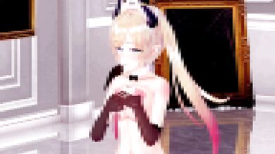 MMD Yuzuki Choco Sexy Vegetable Taste Test in Haniwas Miniature Garden