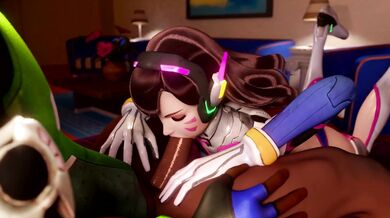The 4-Man Teams DVa Deepthroats Lucios Cock and Meltribs!