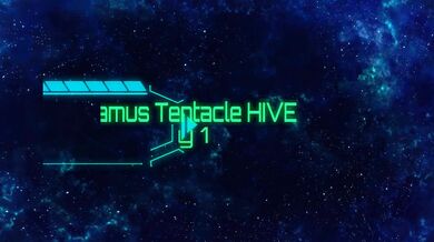 Samus is attacked by a swarm of tentacles from an immortal dark being in SFMLand