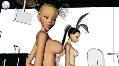 Watch these three sexy girls dance in 3D as they strip off their clothes and get drunker by the minute Will they ever stop?