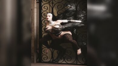 Curvaceous Nun Whore Seductively Takes Monstrously Huge Werewolf Cock in Her Tight Virgin Cherry