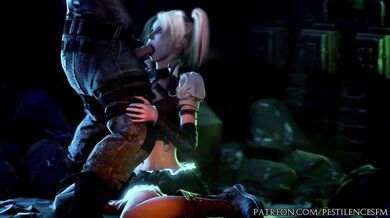 In this bass-filled hentai video, Harley Quinn is the star slut who seduces her way through a music store