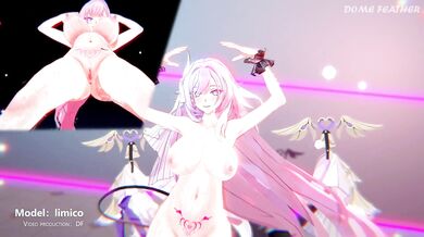 Rubber Doll in Latex Suit Dominated by Furry Teddy Bear