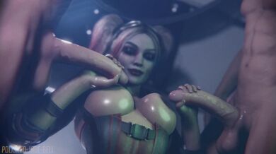 Harley Quinn Helping Hands with White Polished Jade Bell