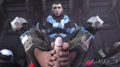 The Footjob of a Catgirl (Without a Helmet)