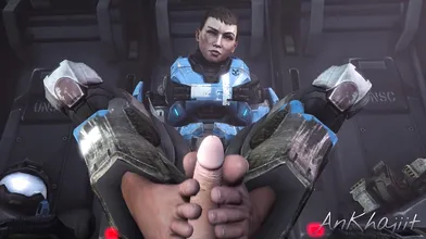 The Footjob of a Catgirl (Without a Helmet)