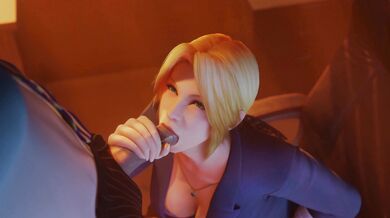 The Helena Douglas Office Blowjob - With a Soundtrack by Lewdgazer