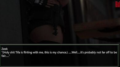 Watch the hot pizza delivery girl Tifa strip naked and take a hard dick up her ass in this raunchy porn video!