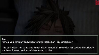 Watch the hot pizza delivery girl Tifa strip naked and take a hard dick up her ass in this raunchy porn video!