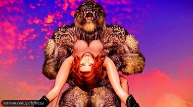 The yetis massive cock battles against a pure and innocent pussy