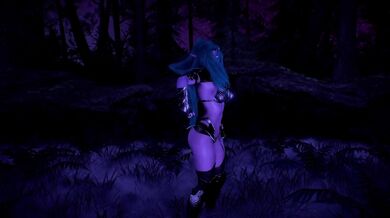 Rainbow_Firefist, sexy orcish warrior taking on an army