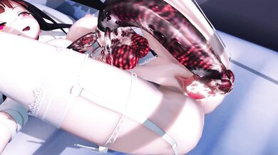 The insect queen Kangxi, dressed in her nurse outfit, takes on multiple beasts in the forest