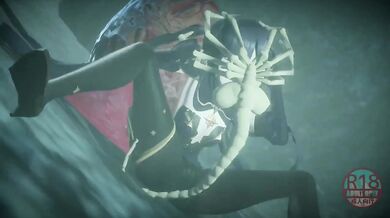 [DysonMMD] Mona Gets Facehugged by an Alien Impact