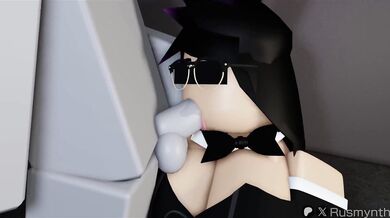 Watch as this sexy babe gets her mouth stuffed full of cum and then swallows every drop!