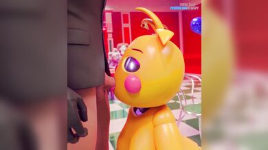 Watch this hot chick get fucked by a huge dildo while playing with her toys