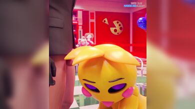 Watch this hot chick get fucked by a huge dildo while playing with her toys