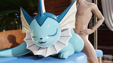 Pokemon Unleashed: Vaporeon Takes on Barboniles in a Steamy Doggy-Style POV