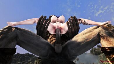 She Was Horny And Caught A Gigantic Dick In The Forest