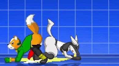 MUTANT MONSTER FOX FILLS A LUCARIO WITH HIS BALLS AND BLADDER